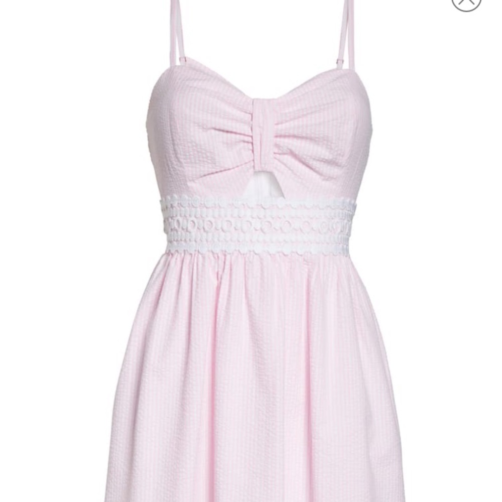 Lilly Pulitzer pink seersucker dress